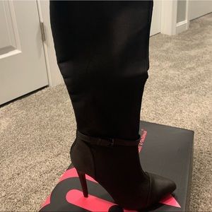 Black knee high boots